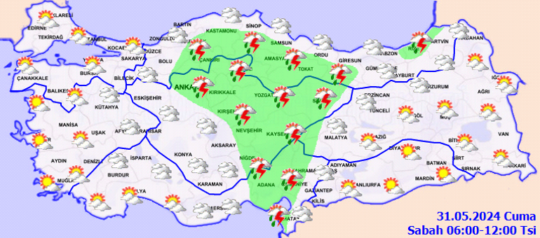 hava durumu tahminleri il il 31 mayis 2024 yarin hava nasil olacak cuma IPhuhvDD