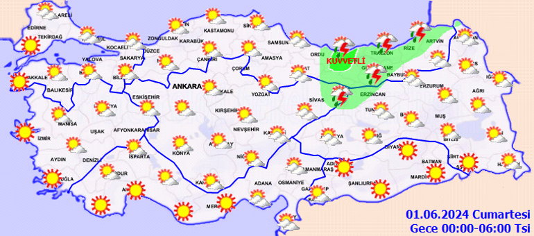 hava durumu tahminleri il il yayinlandi yarin 1 haziran hava nasil olacak meteoroloji