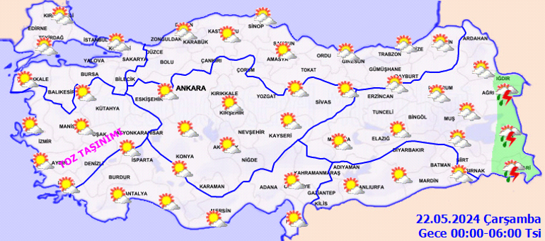 hava durumu tahminleri il il yayinlandi yarin 22 mayis hava nasil olacak meteorolojiden XIDMUaf5