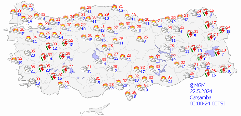 hava durumu tahminleri il il yayinlandi yarin 22 mayis hava nasil olacak meteorolojiden mIXkGbLv