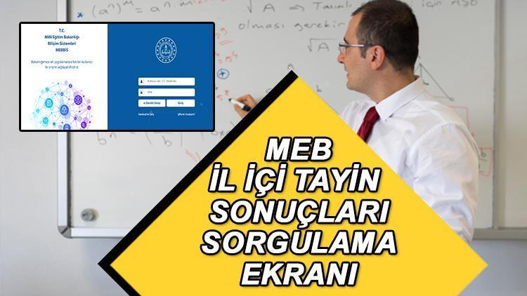 MEB İL İÇİ ATAMA SONUÇLARI 23 MAYIS || Öğretmen il içi tayin sonuçları duyuruldu! İl Milli Eğitim Müdürlükleri il içi yer değiştirme sonucu ve isim listesi nasıl görüntülenir?