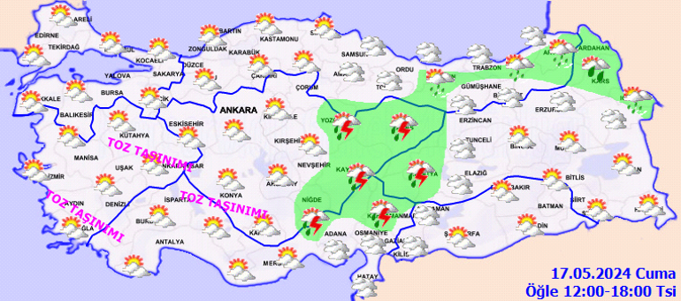 meteoroloji hava durumu kestirimlerini vilayet il yayinladi yarin 17 mayis hava nasil olacak Fm3NiRHK