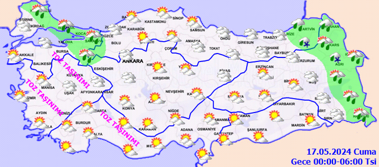 meteoroloji hava durumu kestirimlerini vilayet il yayinladi yarin 17 mayis hava nasil olacak WE2WOH4Y