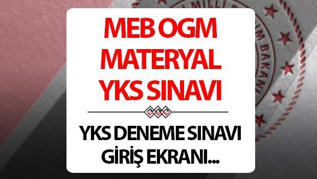 OGM MATERYAL YKS: Örnek sorular deneme sınavı ekranı… Sınav öncesi MEB’den online deneme imkanı