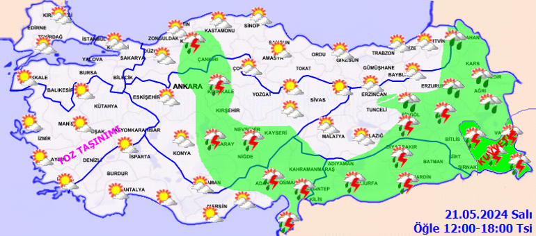 saganak ve toz tasinimi uyarisi yarin 21 mayis hava nasil olacak istanbulda yagmur 9HRm8HtI