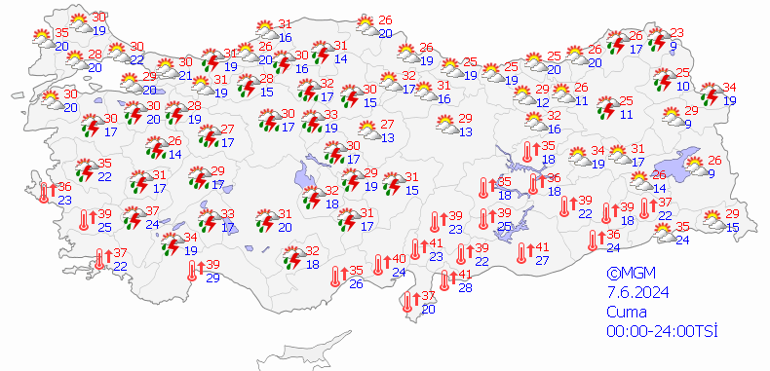 son dakika hava durumu tahminleri il il yarin 7 haziran cuma hava nasil rUc6ufO1