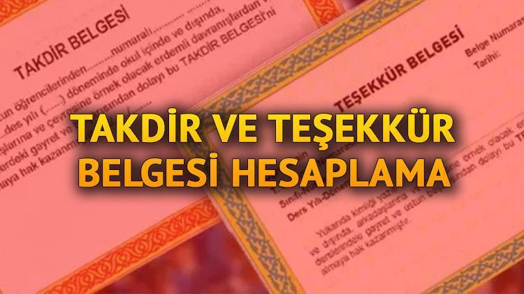 TAKDİR TEŞEKKÜR HESAPLAMA BİLGİSİ 2024 || Takdir ve teşekkür belgesi kaç puanla alınır? MEB karne notu nasıl hesaplanır?