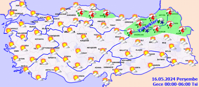 toz tasinimi ve yagis uyarisi meteoroloji vilayet il hava durumu kestirimlerini yayinladi yarin 16 IpQRH4s7